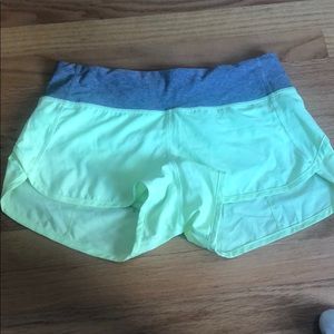 Lulu Neon Sport shorts.